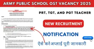 Army Public School OST vacancy 2025