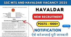 SSC MTS And Havaldar vacancy 2025